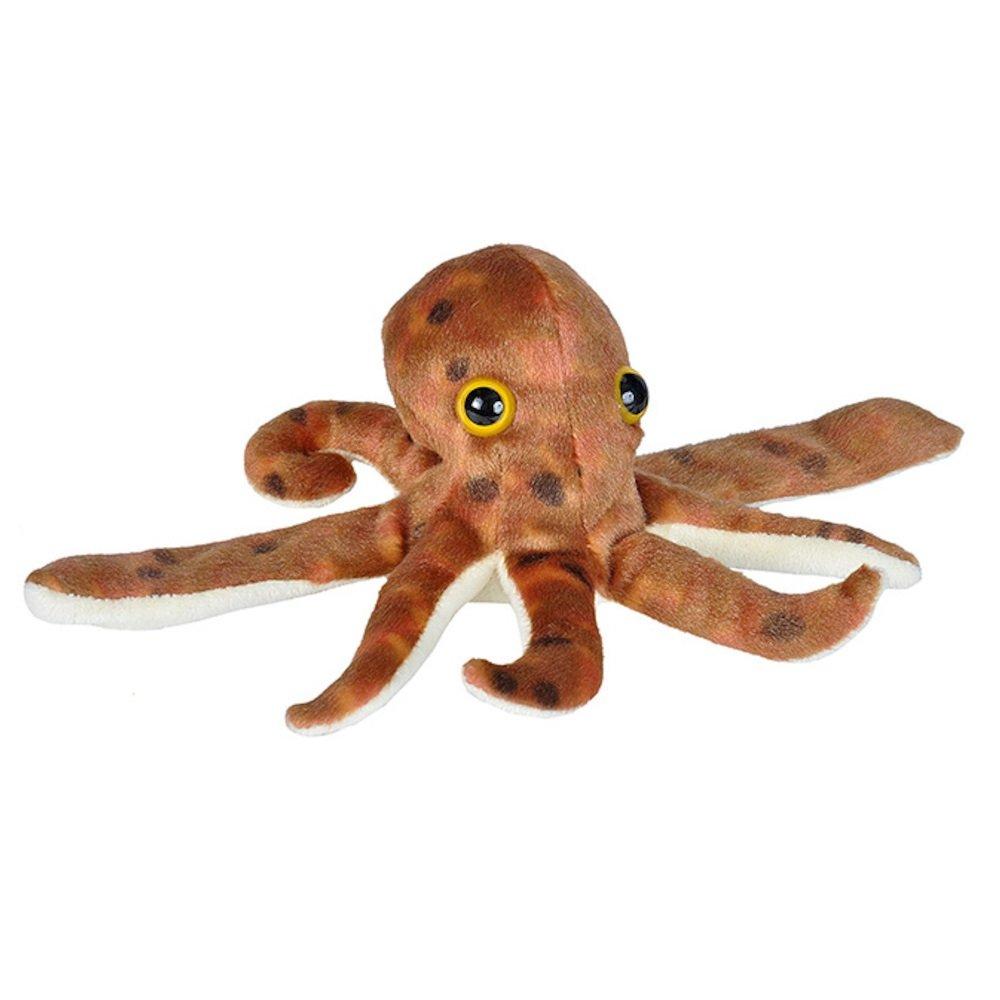 Wild Republic Huggable Animal Plush Toy with Slap Bracelet, Huggers Toy, Gift, Large (Octopus)