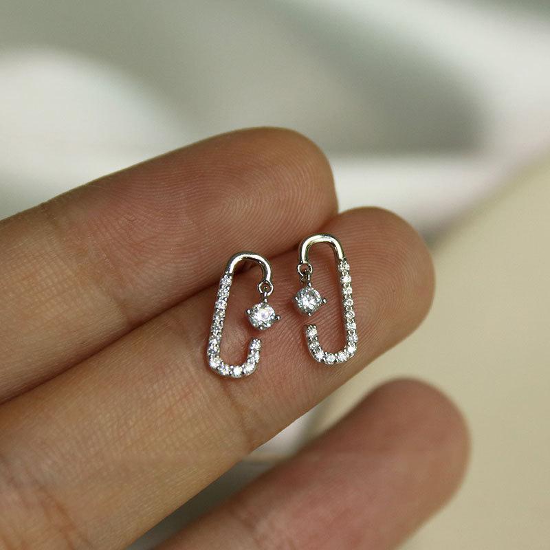 Pin Earrings, Small, Exquisite and Simple Student Earrings, Cold Style