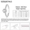 925 Sterling Silver Floral Halo Ring Round Cut CZ Solitaire Engagement Ring for Women Wedding Anniversary Fine Jewelry Gift