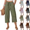 Women's Loose Straight Drawstring Pocket Casual Pants