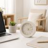 3.94 In Brass Pointer Table Clock Sandstone Brown Nordic Style Clock  Nordic Style Home
