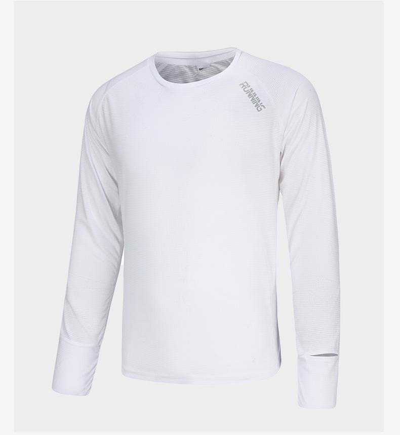 Herren Schnelltrocknendes Langarm-Sport-T-Shirt für Laufen, Basketball und Radfahren