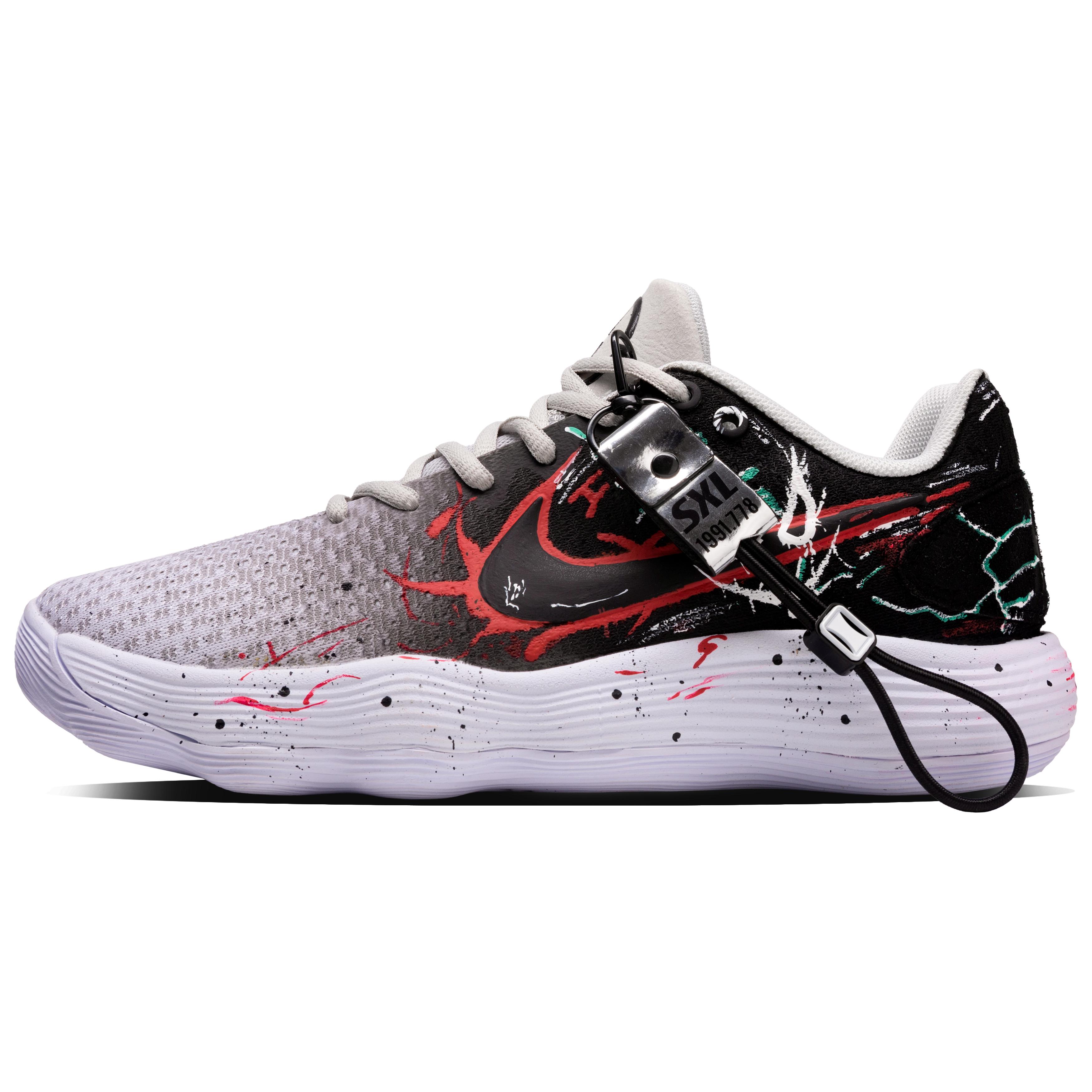 

Nike Hyperdunk 2017 Low Iridescent Electric Trace Cushioning Slip Resistant Low top Basketball Shoes Men s Black Gray 897637-100(Team63-) 45