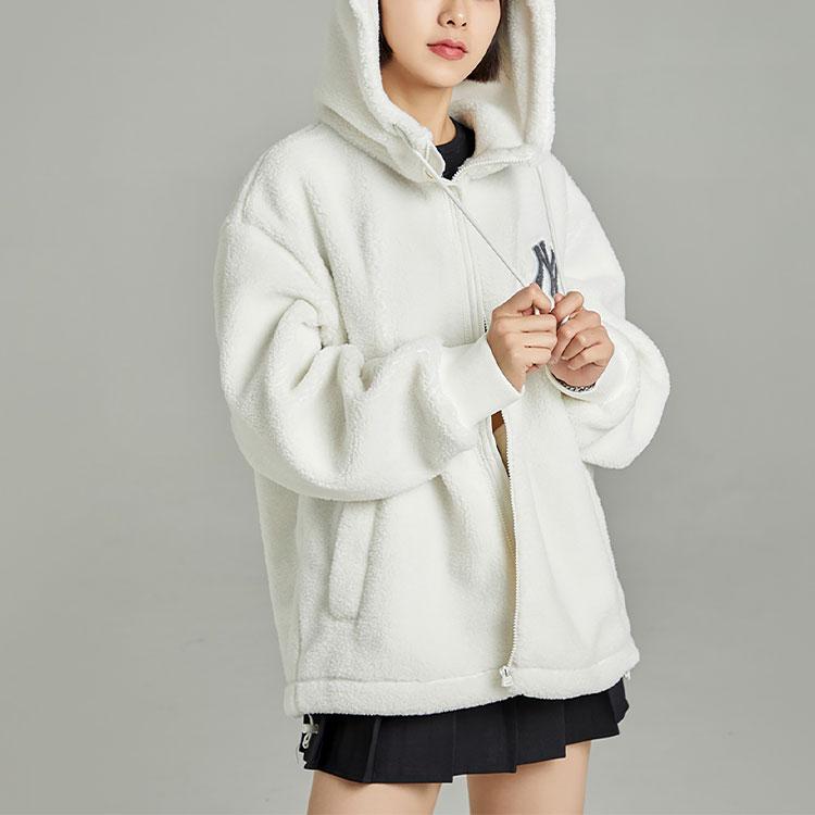 New MLB New York Yankees Velvet Jackets Unisex White 3AFDL3126-50IVS