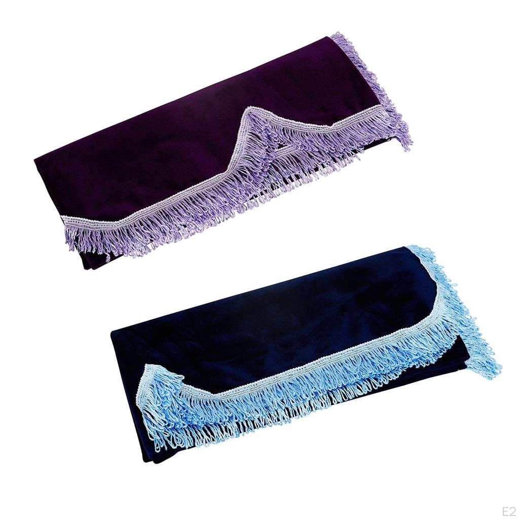 Luxurious Velvet Upright Piano Top Cover with Elegant Tassel Embellishments