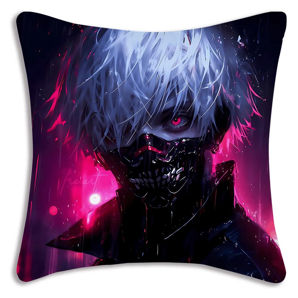 Anime For Tokyos Ghouls-Pillow Covers Cartoon Sofa Decorative Home Double-sided Printing Short Plush Cute Cushion Cover