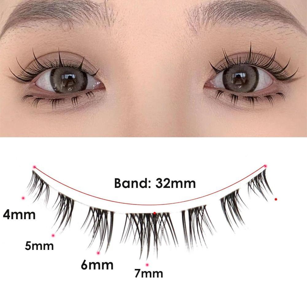 5-7MM Bottom Lashes Strip Clear Band Bottom Eyelashes Bottom Lash Clusters  Eyelash Extension