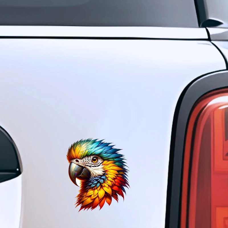 Cute Parrot Bird Art Car Stickers Waterproof Vinyl Decals Auto Body Window Bumper Decor Motorcycle Helmet Stickers TM310