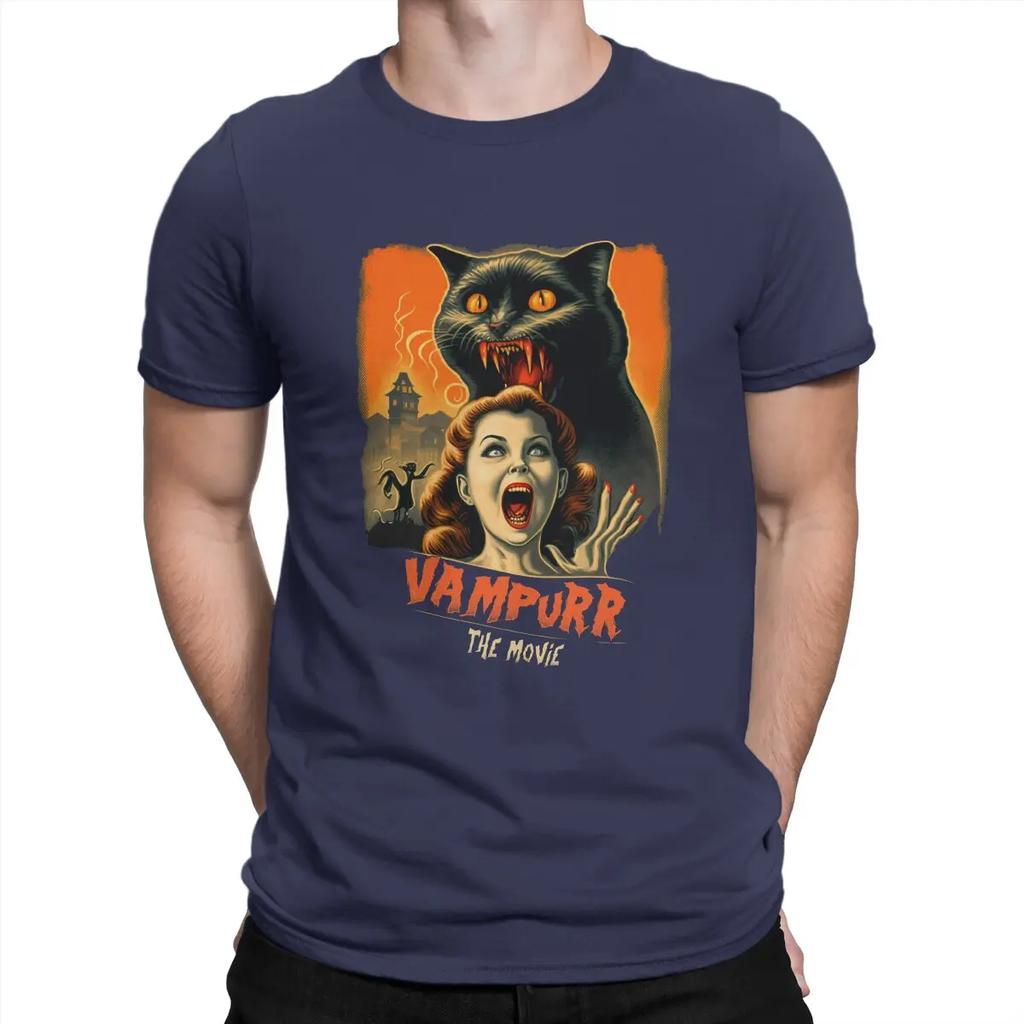 Vampurr Der Film Horrorfilm T-Shirts Unisex und Unisex Oberteile Baumwolle Lässig Innen Passend Kurzarm T-Shirts Paar Kleidung T-Shirt