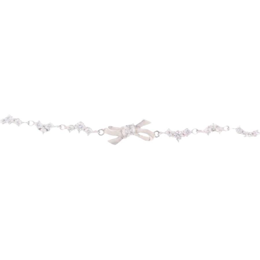 Bracelet Bowknot Highend For Women Summer Geometric Copper Jewelry Rhinestones With