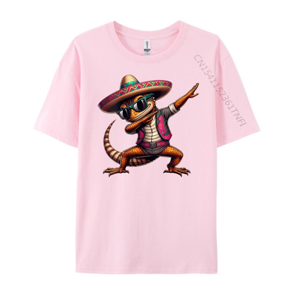 Dabbing Lizard Sombrero Poncho Cinco De Mayo Mexican Streetwear Men Printed T-Shirt