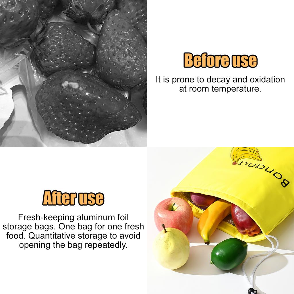Reusable Vegetable Fruit Freshness Storage Bags Polyester for Kitchen Refrigerator Organization Large Capacity