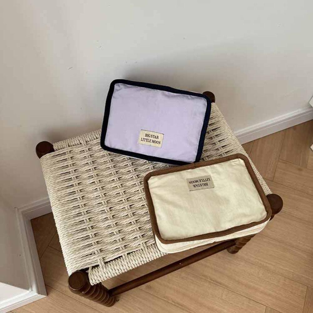 Korean Style Contrast Color Cosmetic Bag Portable Sanitary Napkin Storage Bag  Women