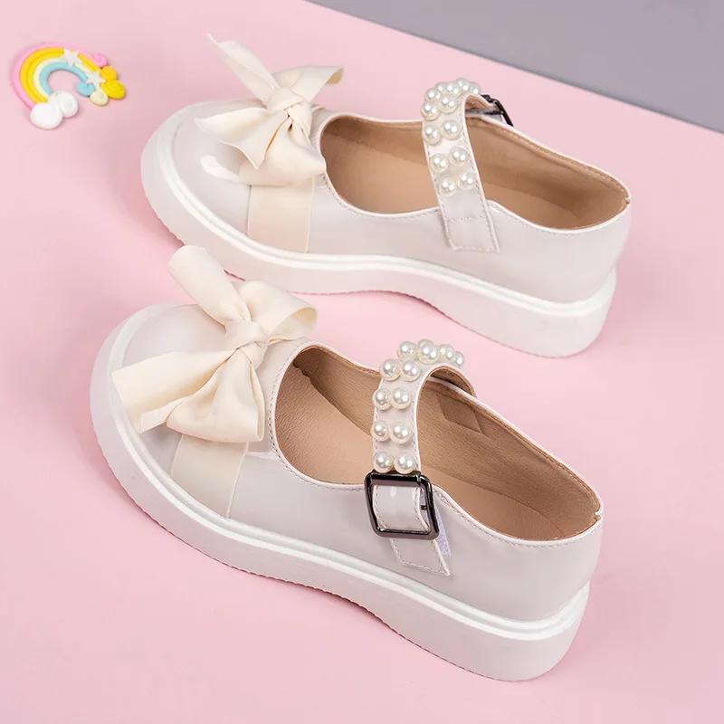 Kinder Mädchen Lederschuhe Prinzessin Retro Ballerinas Kinder Kleid Studentenshow Tanz Kleinkind Schleife Schuhe Kleinkind Freizeit Mary Janes
