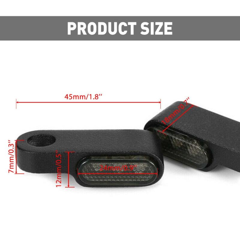 2Pcs 3/6LED Motorcycle Handlebar Light Sequential LED Turn Signals Lamp Blinker Indicator