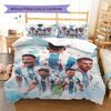 Argentina National Football Team Pattern Bedding,Quilt Set Quilt Cover Pillowcase Home Birthday Gift(1 * duvet cover + 2 * pillowcase, without core)