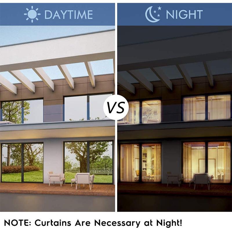 Mirror Window Film One Way Daytime Privacy See Out Not in Static Clings Decorative Heat Control  Sun Blocking Door Window Coveri