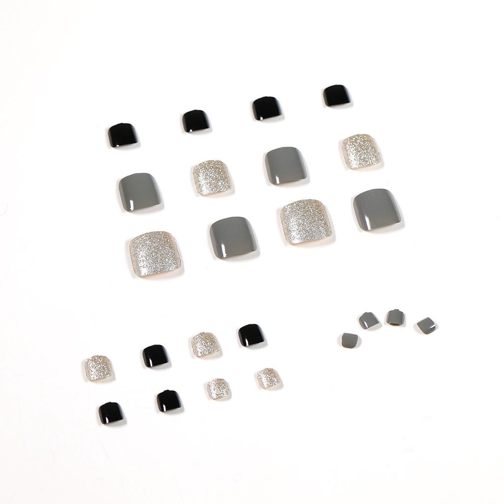 Morandi color summer foot nail wear nail art finished fake nail nail art patch foot nail patch removable