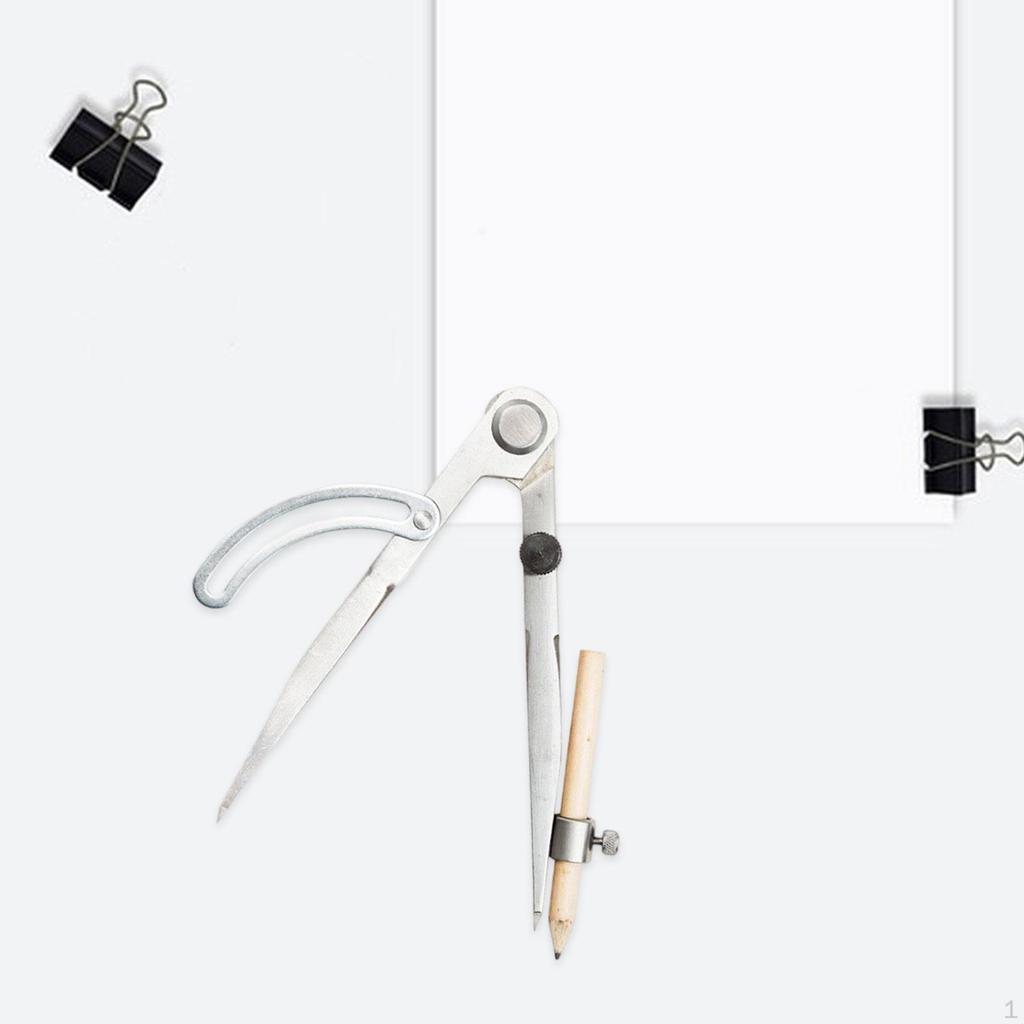 Pencil Compass Geometry Scribe Tool Compact Drawing Circle, Portable with Holder