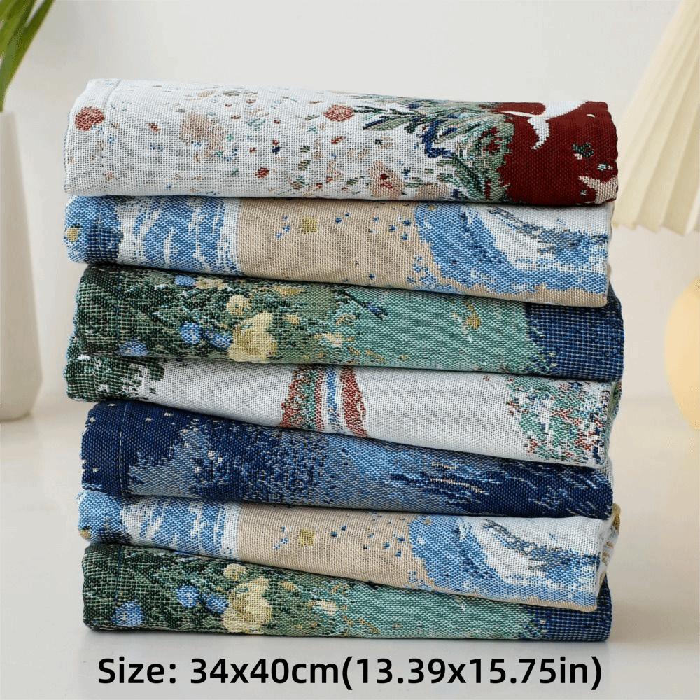 4 Layer Cotton Gauze Kitchen Towel Quick Dry Pure Cotton Dish Cloth Cute Tea Towel Home Restaurant