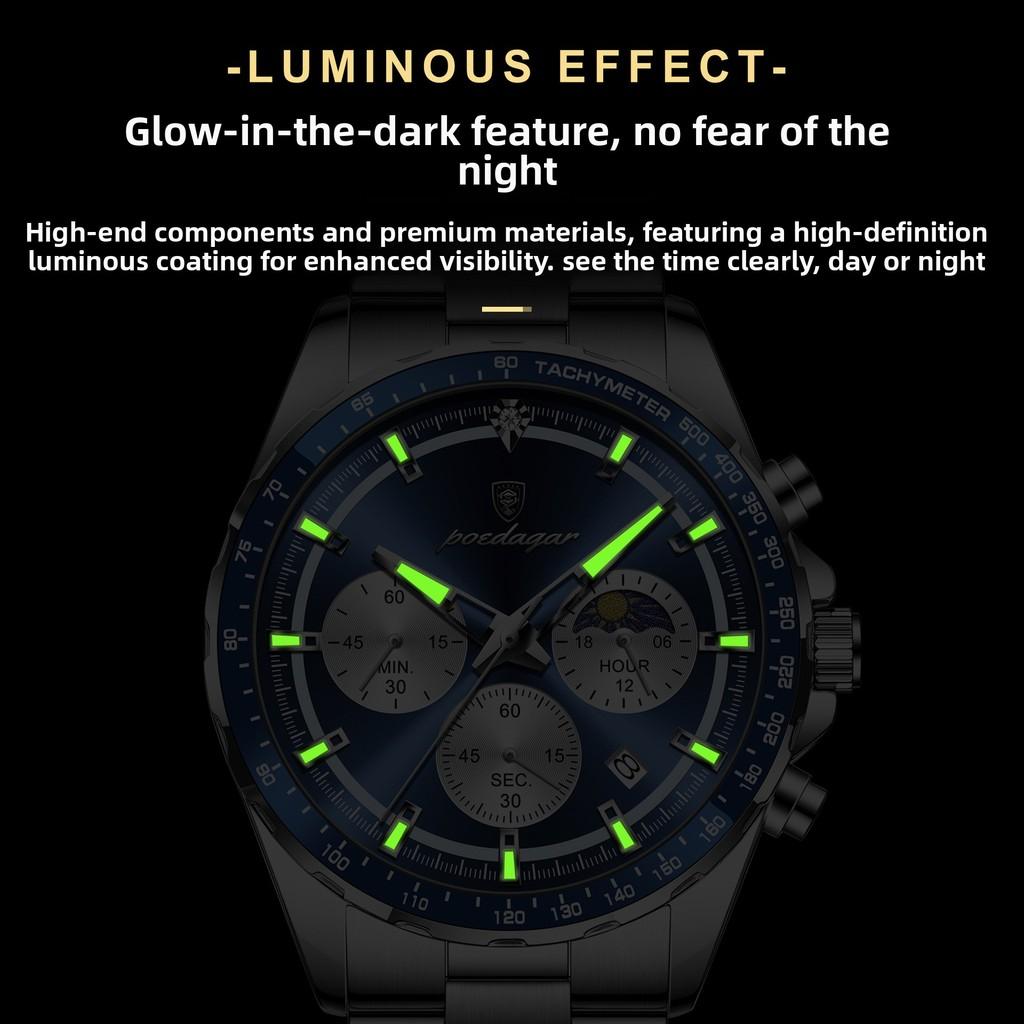 Watch Mens Quartz Sport Watch With Luminous Dial For Business Use