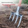 Four-Tined Steel Soil Loosening Fork for Vegetables, Ginger, Garlic, Onion, & Peanut Planting