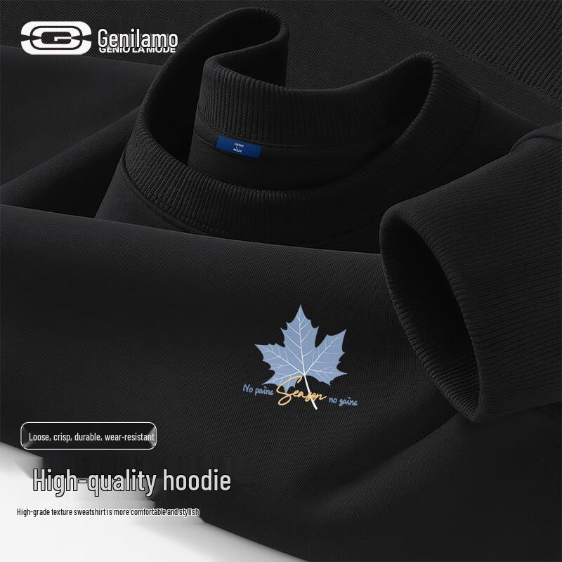 GENIOLAMODE Men s Trendy Loose Fit Crewneck Sweatshirt XL