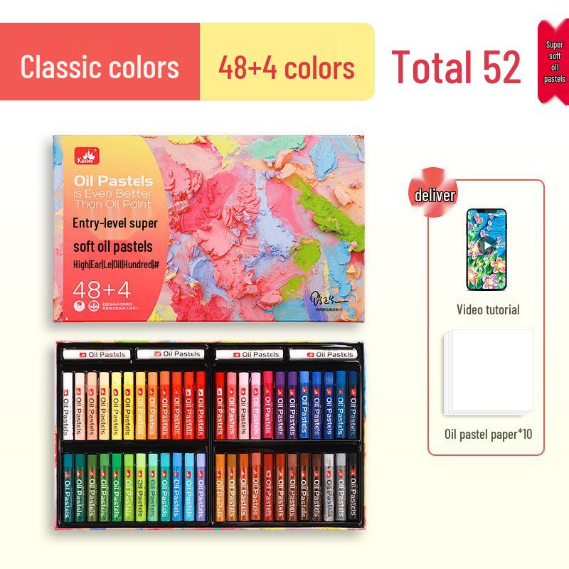 Gaole Super Soft Oil Pastels - Full Set (24/48 Colors), Classic Macaron for Kids, DIY Heavy Color Sticks