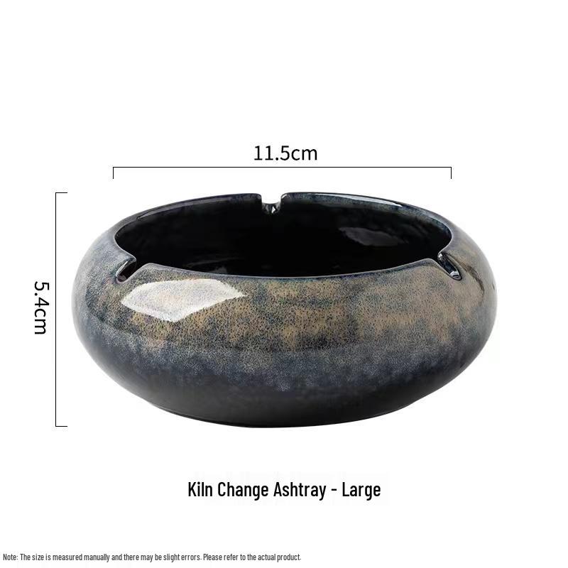 Large Ceramic Ashtray – Creative Retro Chinese Style for Living Room or Office