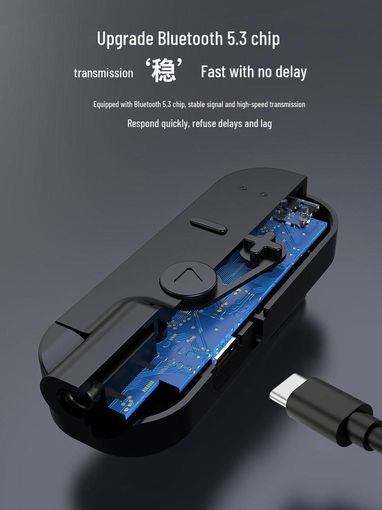 Universal Clip-On Bluetooth Headphone Receiver with Extended Battery, High-Quality Sound, Noise Reduction, and HD Calls