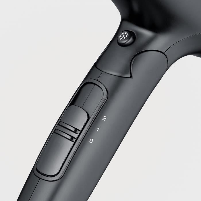 Sèche-cheveux de voyage compact - severin - ht 0159 - diffuseur &amp; concentrateur - 1600 w - poignée pliable - noir