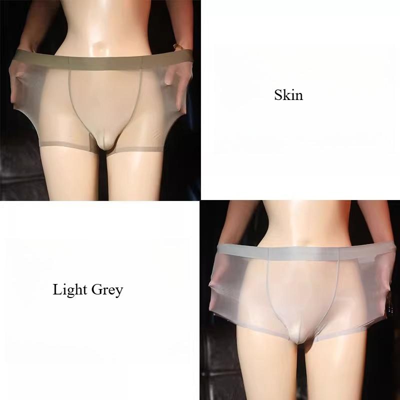 1/2Pcs Sexy Men'S Ultra-Thin Modal Panties Fully Exposed See-Through Transparent Boxers Comfortable Breathable Men'S Shorts