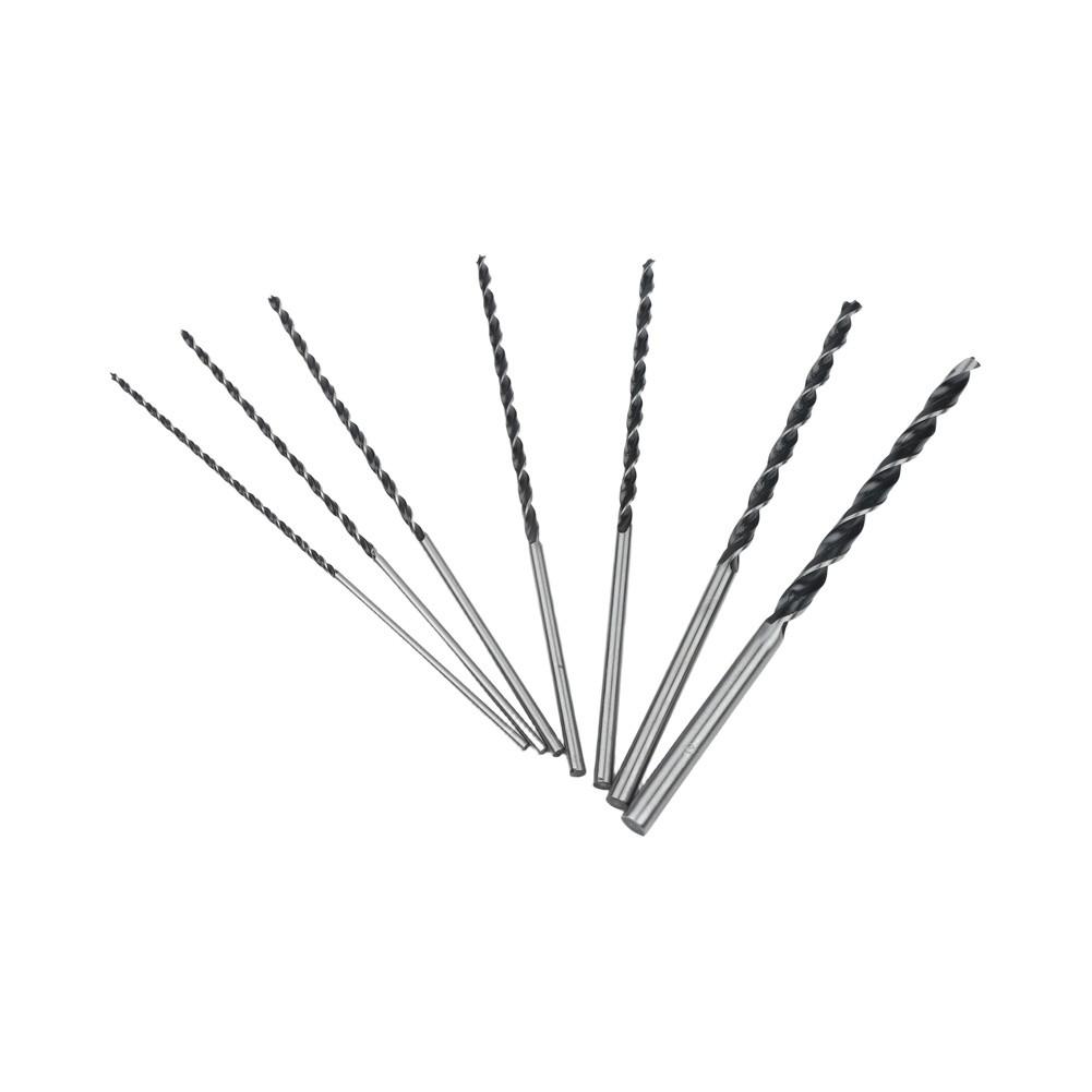 7pcs Drill Bit Long Wood Drill Bit Set 4-12mm Spiral Brad Point Bits 300mm Length For Deep Drilling Woodworking Tools Parts