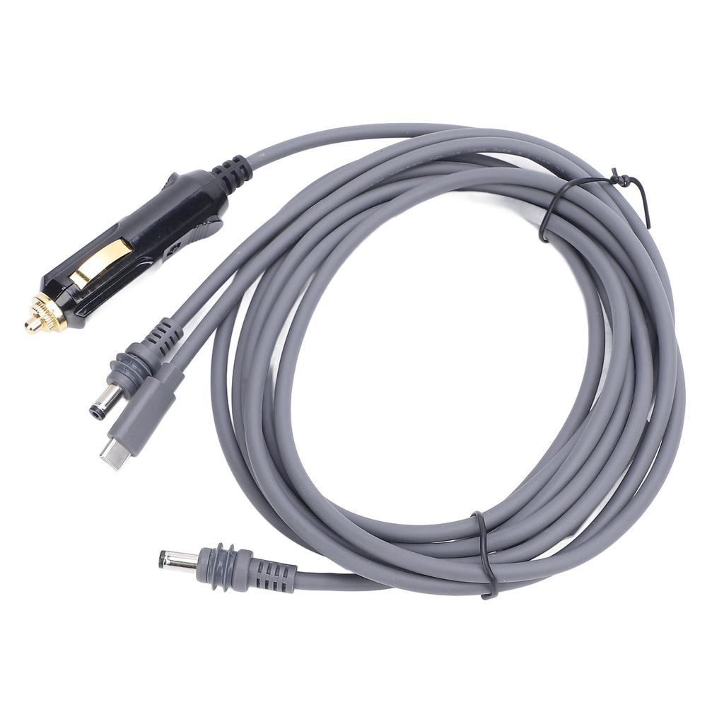 3 In 1 DC Power Cable 10ft DC12V 24V 18AWG Waterproofing Car Charger Type C DC To DC Power Cord for Mini Dish Antenna