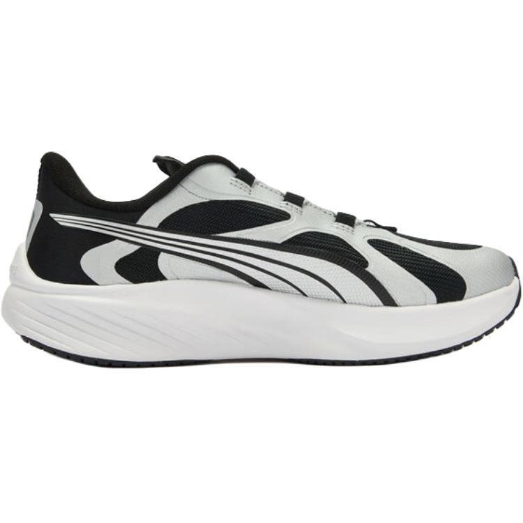 Puma Pounce Lite Fabric Neutral Disc Jr Comfortable Low Top Kids Running Shoes Unisex sneaker Silver Black 404687-01