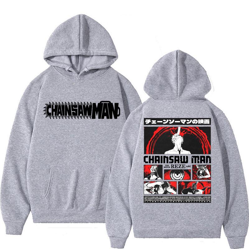Japanese Anime Chainsaw Man Graphic Hoodie Men Women Fashion Vintage Cartoon Manga Sweatshirt Fleece Oversized Cotton