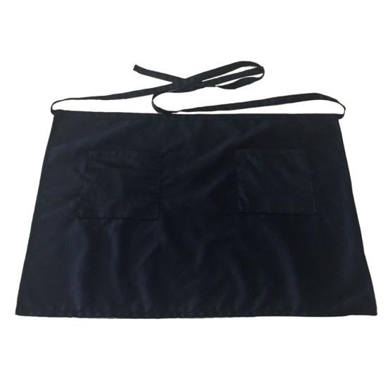Solid Color Half-Length Short Waist Pockets Restaurant Cooking Chef Waiter Apron