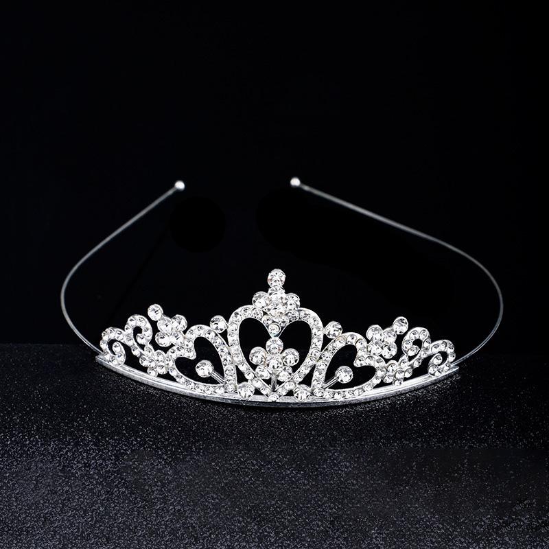 1PC Crystal Exquisite Rhinestone Children Girls Jewelry Gifts Hair Accessories Wedding Tiaras Queen Princess Crown Women Headband