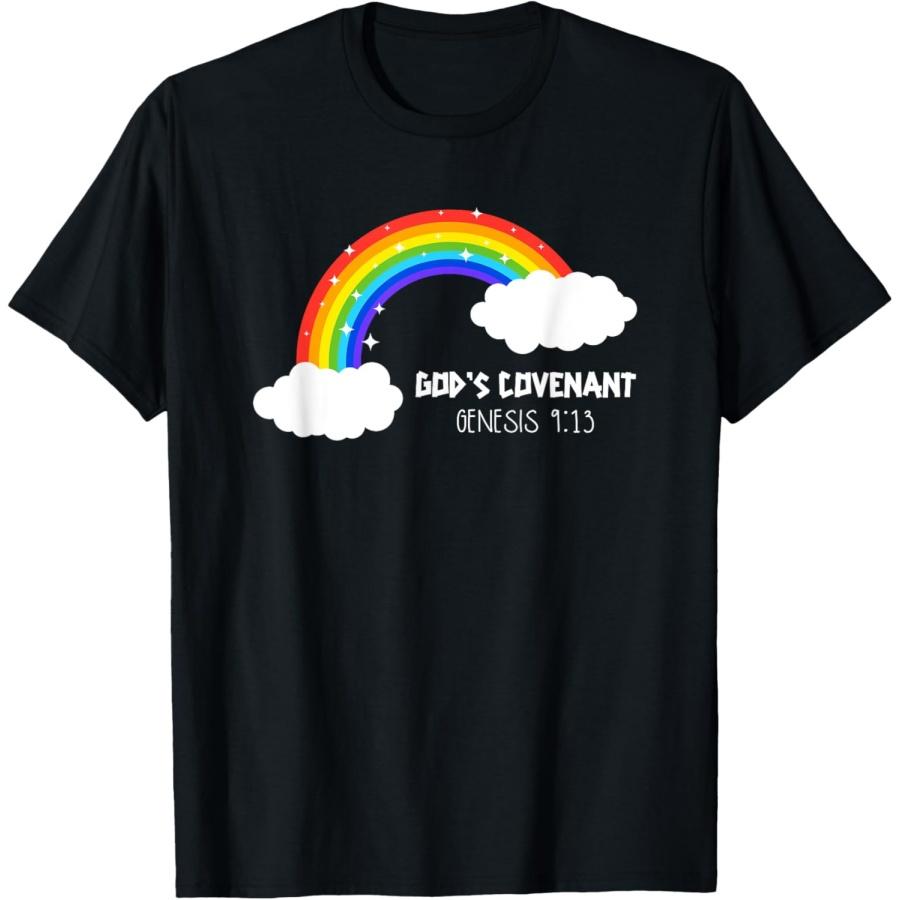 Rainbow God's Covenant Genesis 9_13 Bible Christian Lover T-Shirt
