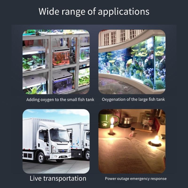 Quiet Aquariums Air Pumps USB Power 14 Hour Continuous Use Automatic Oxygen Adjustment Energy Saving Aerator