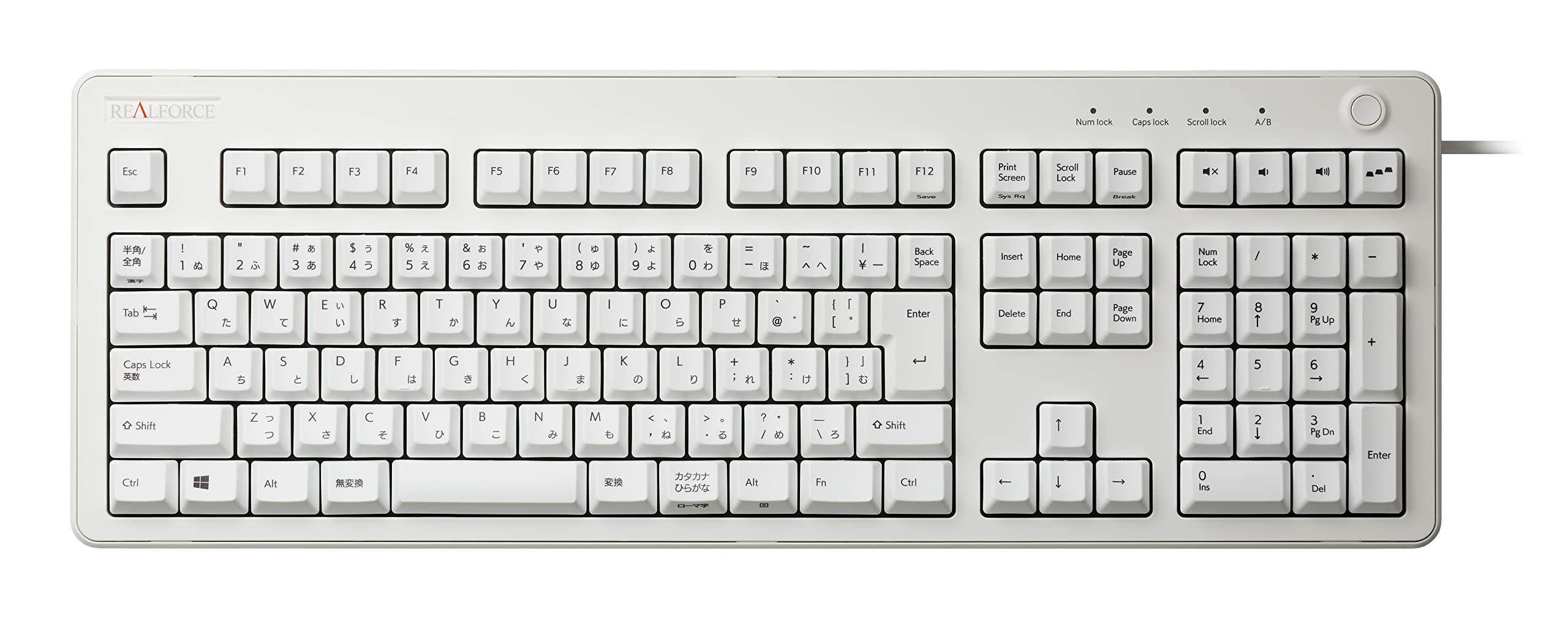 

REALFORCE R3 Keyboard Wired Full 45g Japanese Layout White R3UA21