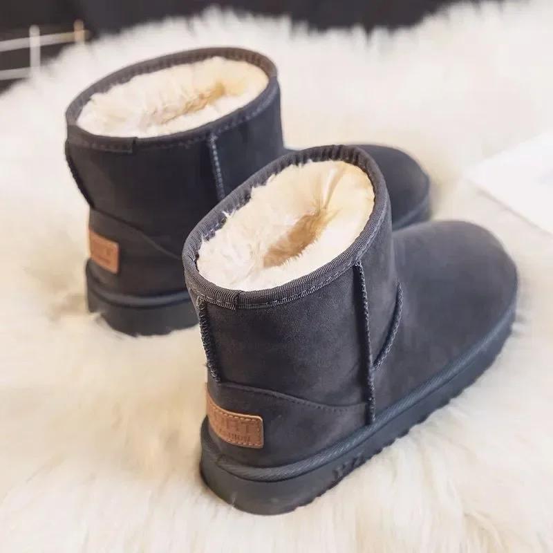 Fashion Fashion Winter Brown Short Boots New Platform Shoes Push Size Ankle Boots for Women Waterproof and Warm Snow Boots