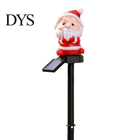 Decorative Stakes for Flowerbeds Christmas Solar Stake Lights, Santa Snowman Tree Figurine Lawn Easy Install Pathway Decor Waterproof Warm LED Lights