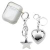 Delicate Heart/Star Pendant Keychain Colorful Keyring Charm Accessory Bag Purse Backpack Ornament for Women Girls