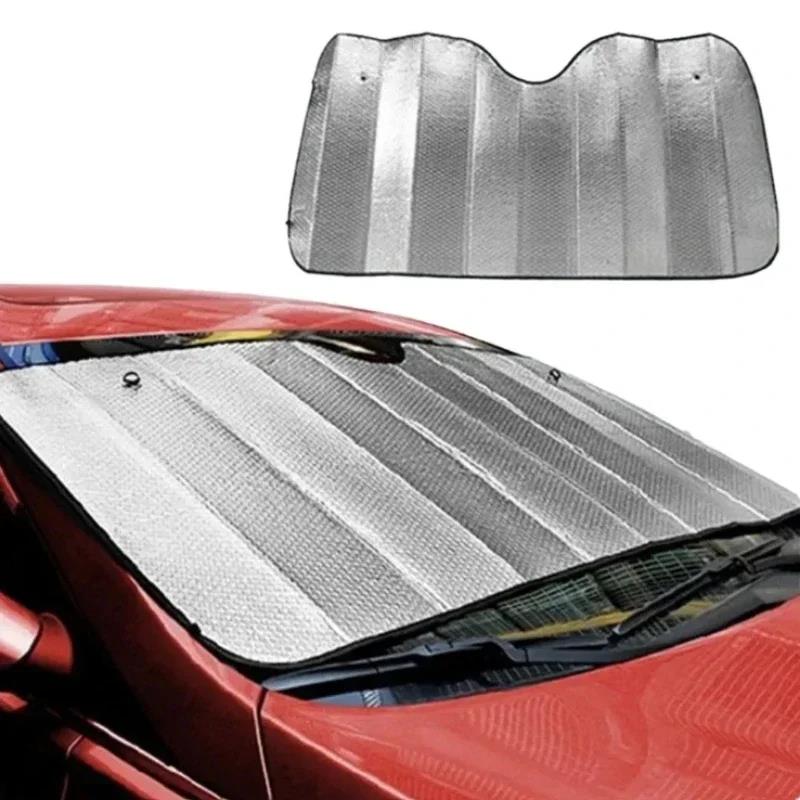 New Car Front Window Sunshade UV Protection Shade Sun Protector Windshield Visor Cover Auto Curtain Sunshade AccessoriesWindshield Sunshades 1