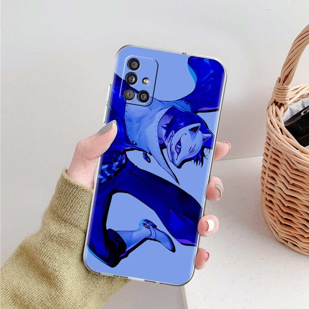 Persona 5 P5 Joker Phone Case For Samsung Galaxy A51 A71 A21S A12 A11 A31 A41 A52 A32 5G A72 A01 A50 A70 Silicone Clear Cover