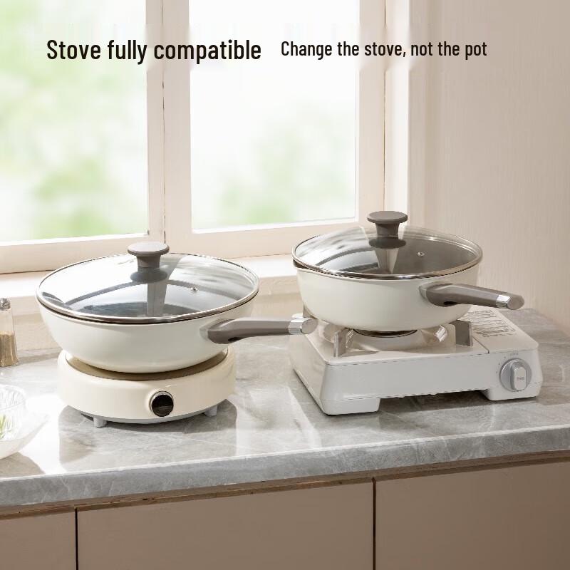 COOKER KING 32cm Non-Stick Flat Bottom Wok