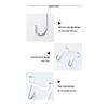 201 Stainless Steel Hook Free Punching Double S-Shape Hook Kitchen Bathroom Cabinet Door Back Type Coat Towel Storage Hanger