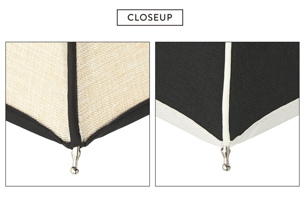 Because Long Plain Ivory Umbrella, Piping, B-951024