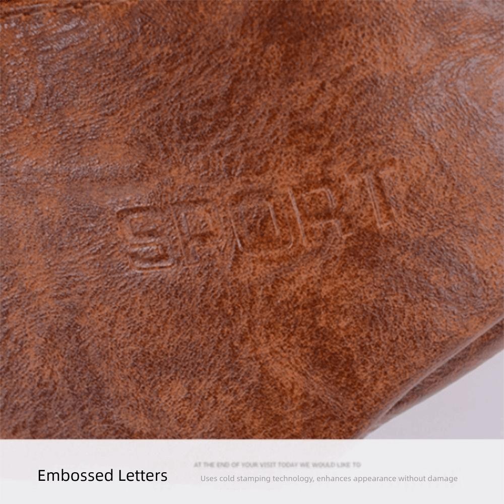 Vintage Waist Fanny Pack PU Leather Casual Chest Bag Hanging Waist Bag Men's Waist Bag Outdoor